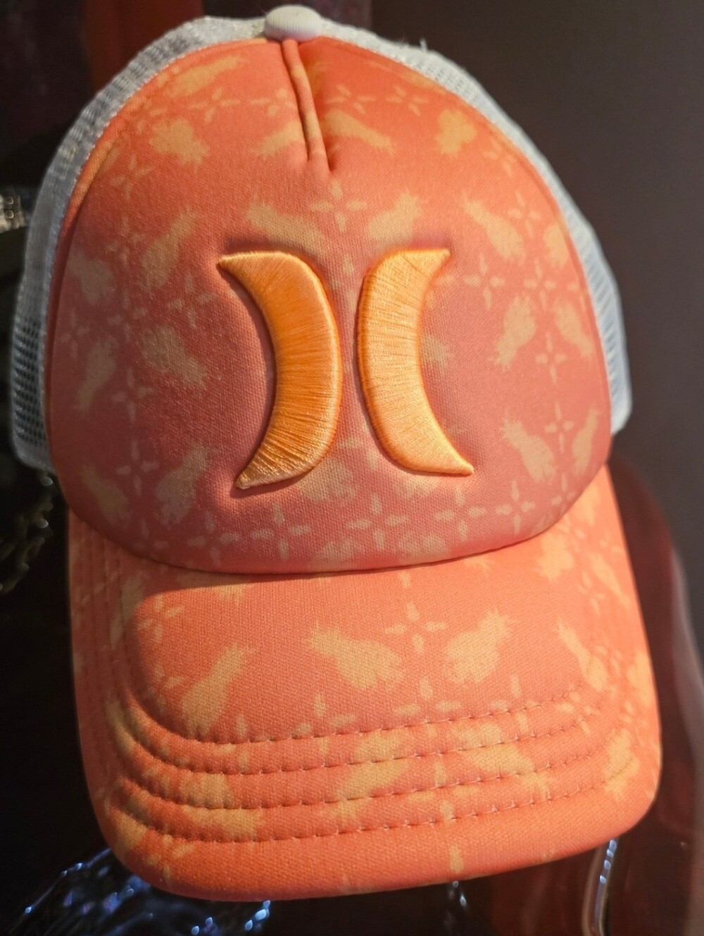 Hurley Women's Mesh Floral Adjustable Trucker Hat / Cap